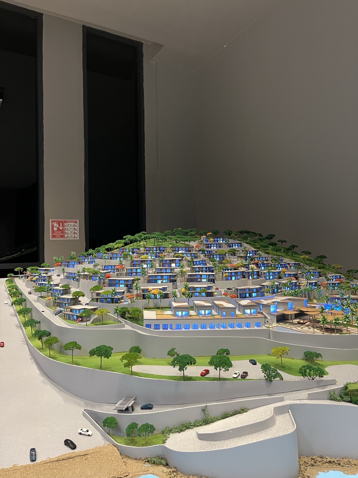 Villa detaylarında LED aydınlatma